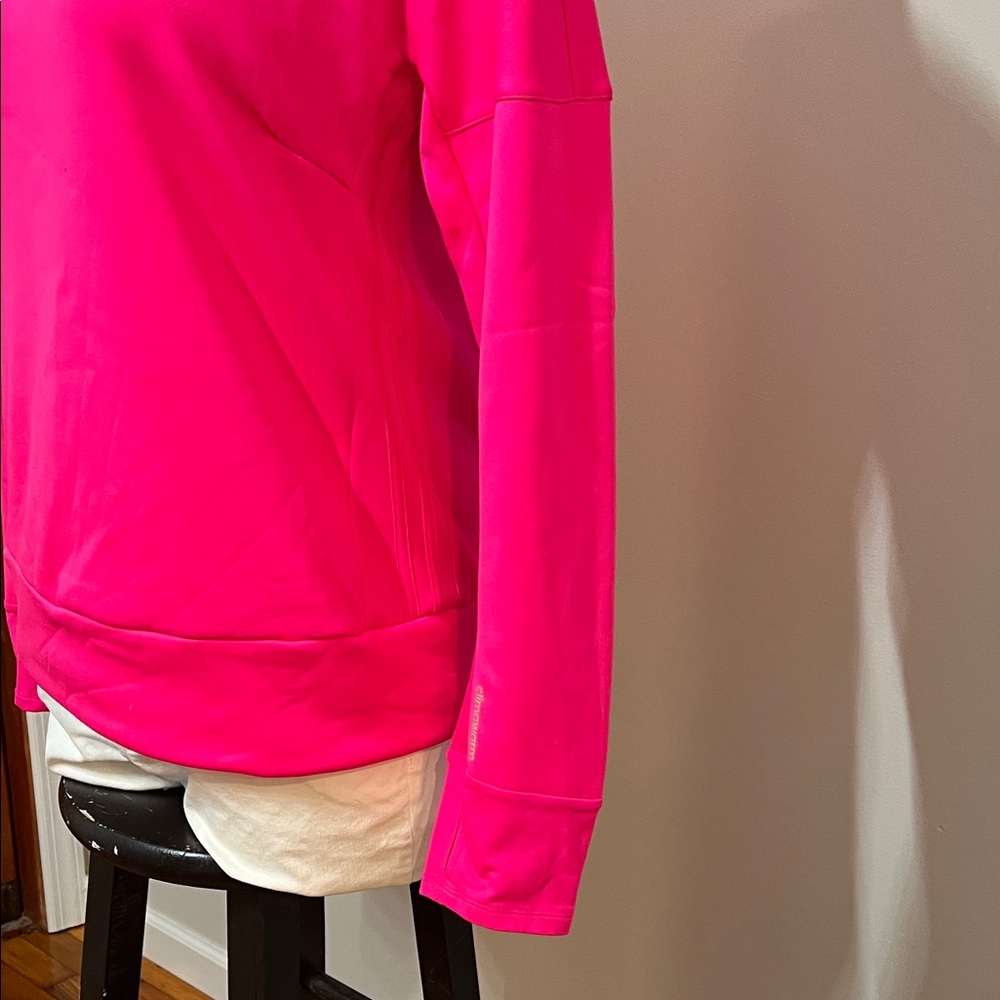 Adidas Vibrant Pink Climawarm Astro Women’s Pullover with White Accents - Picture 5 of 10